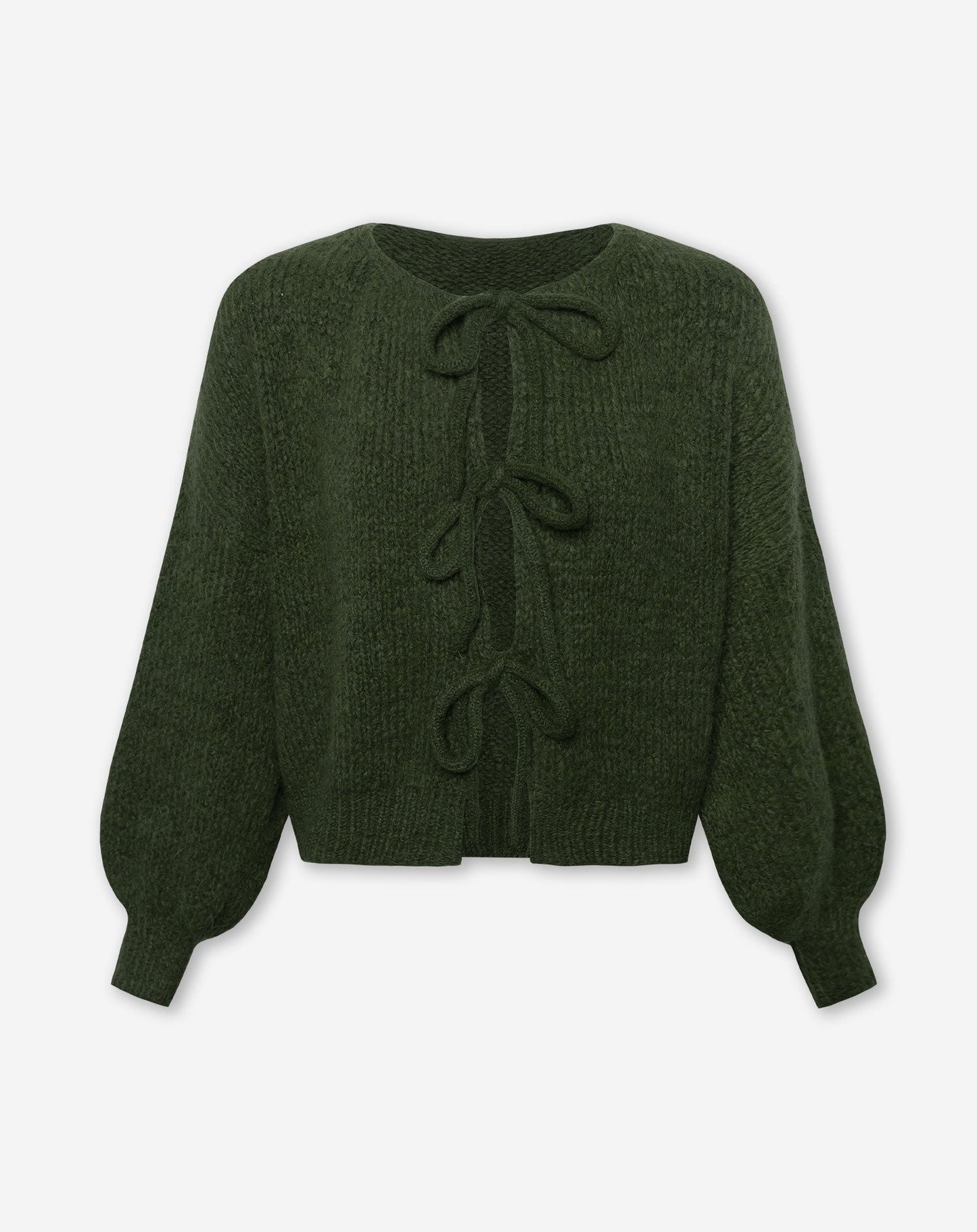 VIVI BOW CARDIGAN LEGERGROEN