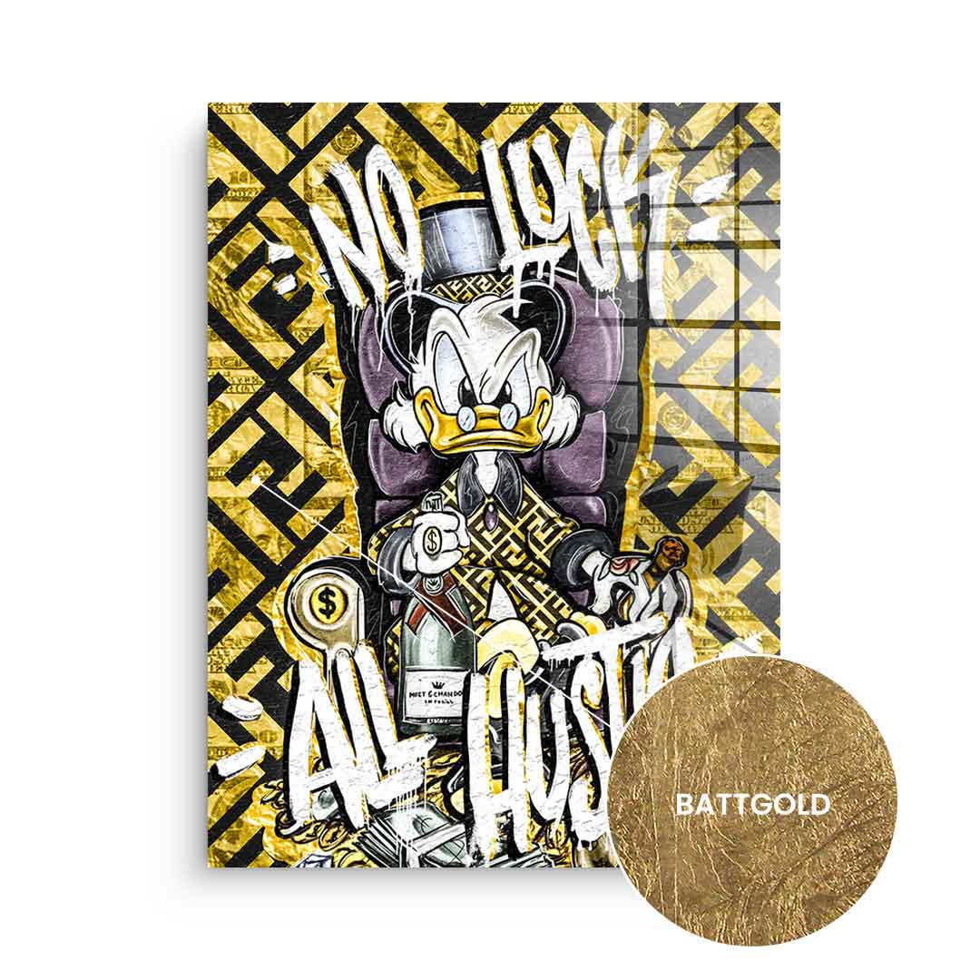 All Hustle Duck - gold leaf