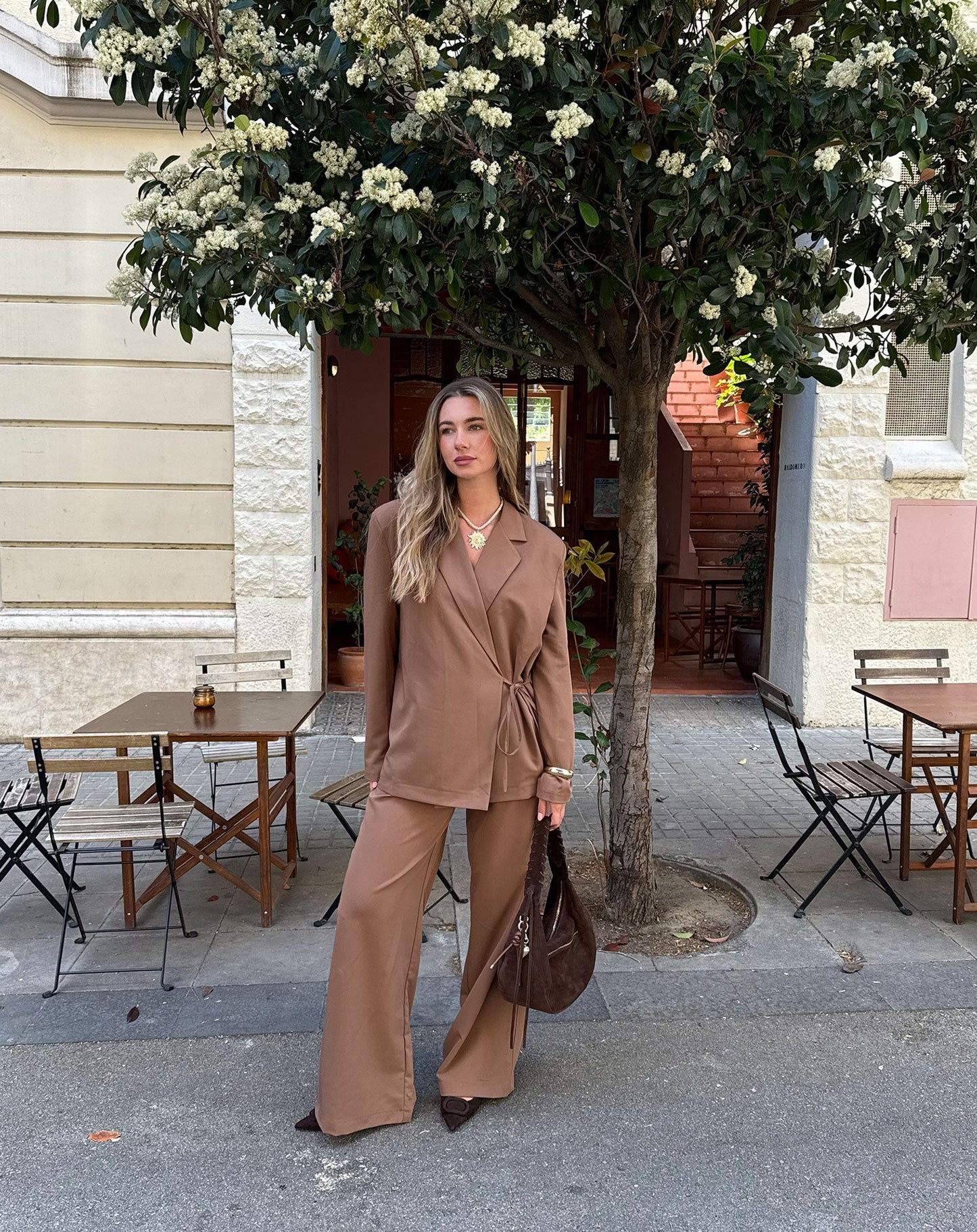 ZOEY WRAP UP BLAZER MOKKA