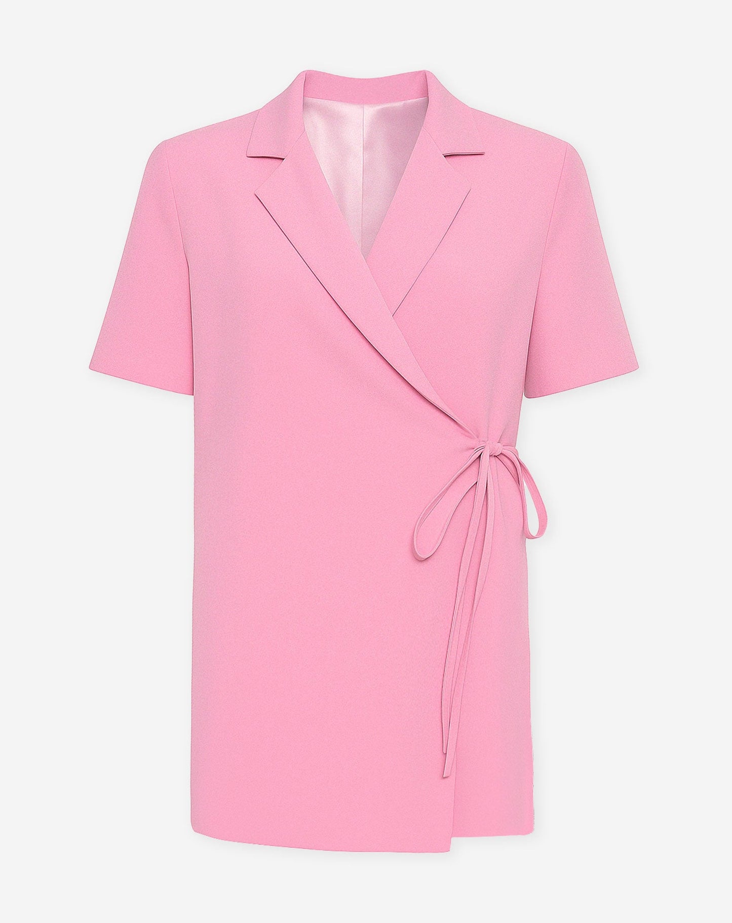 ZOEY WRAP UP SHORT SLEEVE BLAZER DRESS ROZE