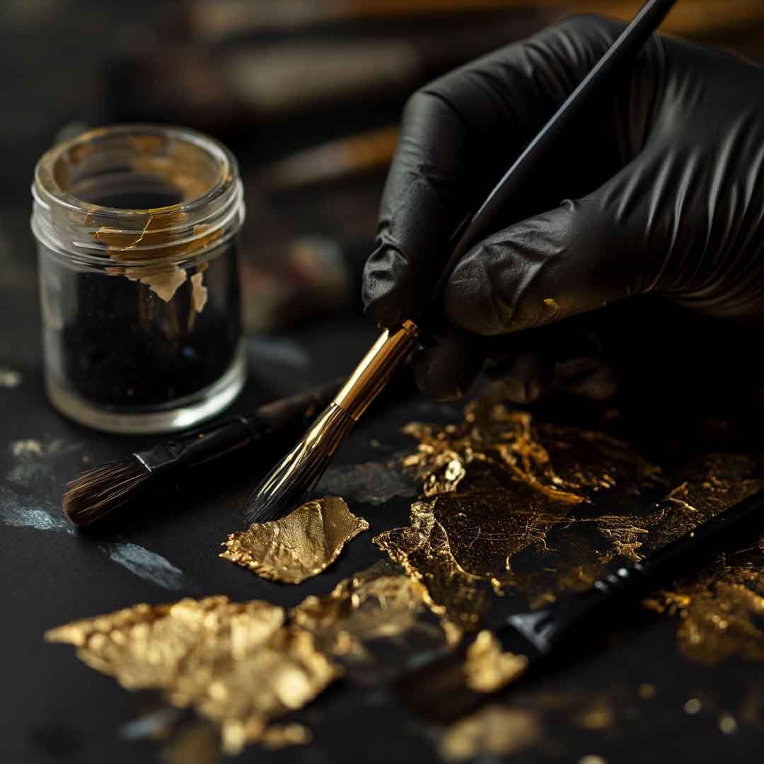 Ass-Karte - Blattgold