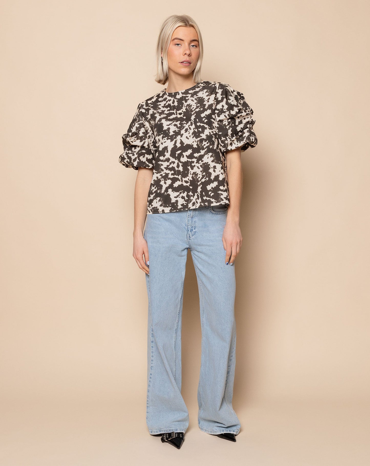 WIDE LEG JEANS BLAUW