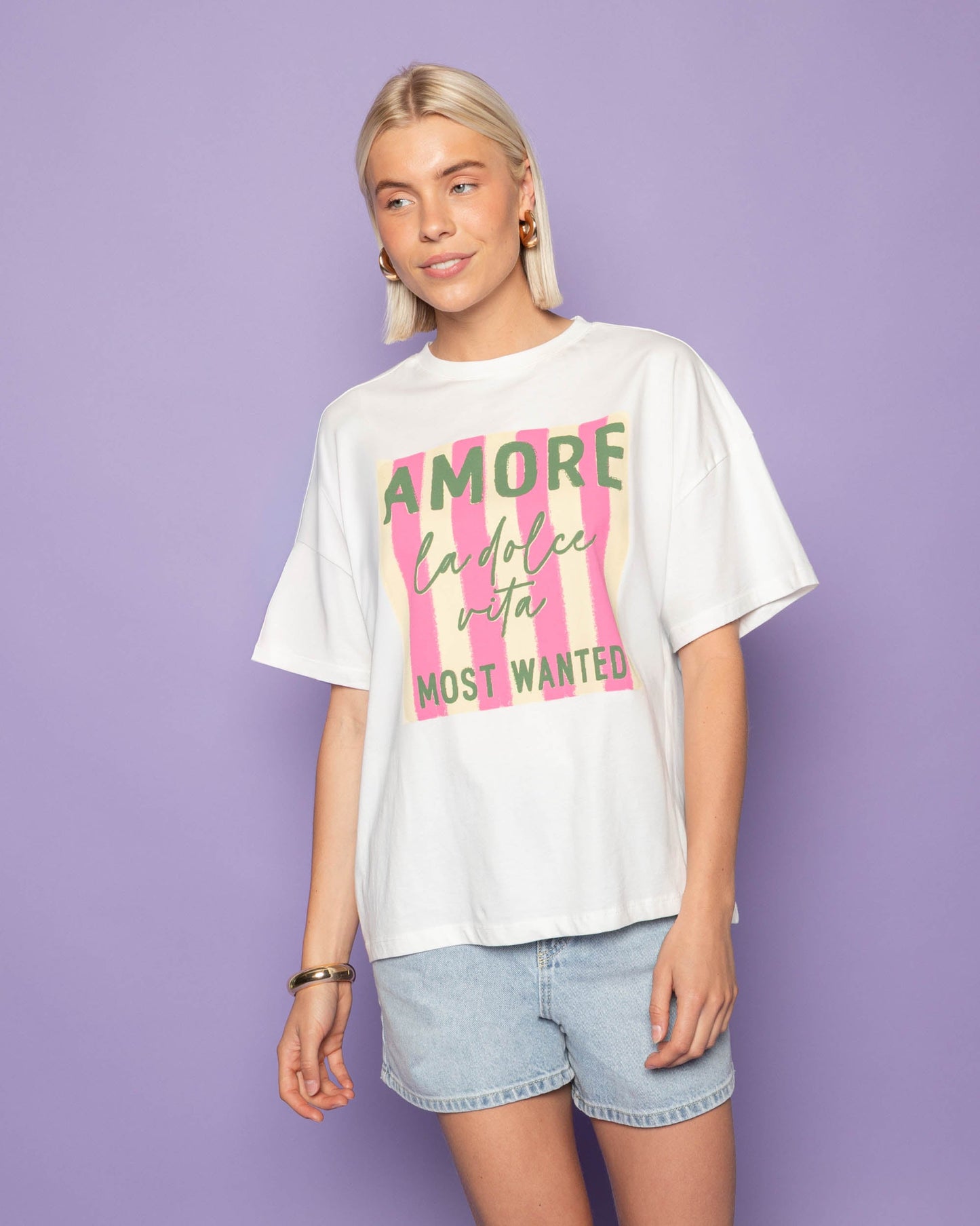 AMORE OVERSIZED TEE CRÈME