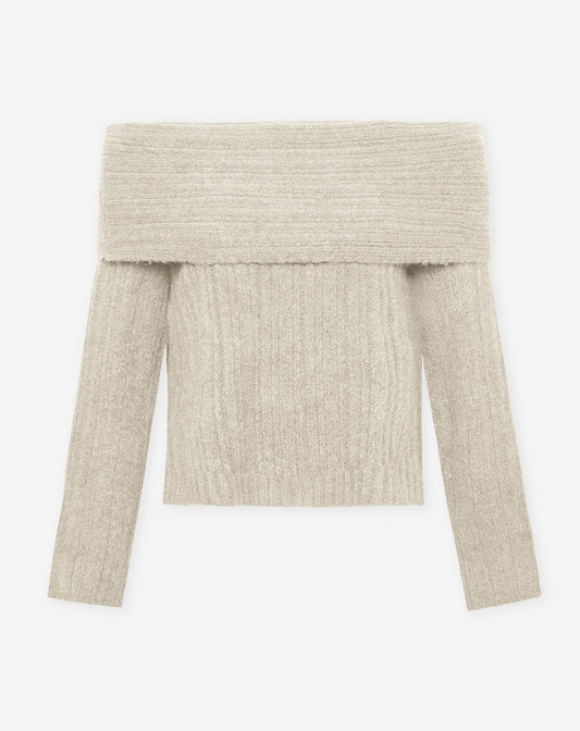 YARA OFF SHOULDER KNIT CRÉME