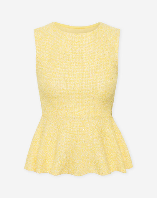 ANNE PEPLUM BOUCLE TOP BOTERGEEL