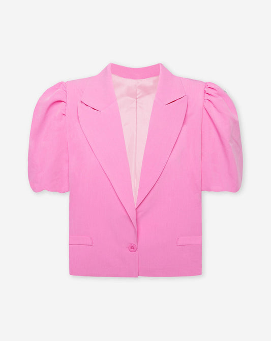 ZOEY PUFF SLEEVE BLAZER ROZE