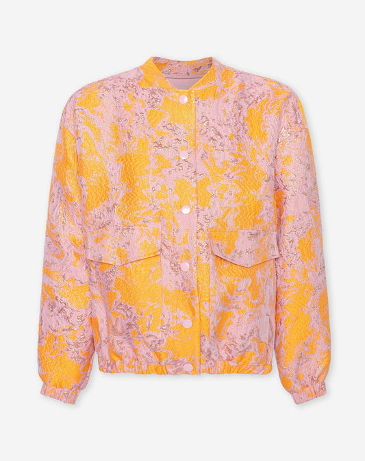 ANGIE JACQUARD BOMBER ROZE